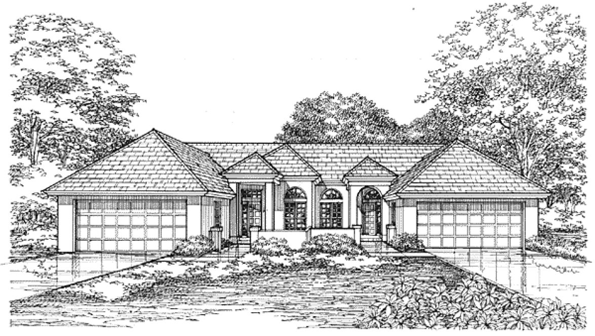 Full Rendering for House Plan #294429