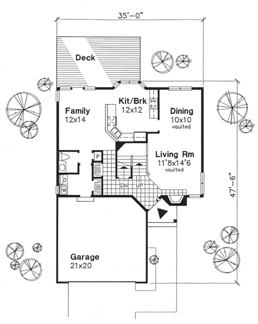 Main Floor Plan for House Plan #294039