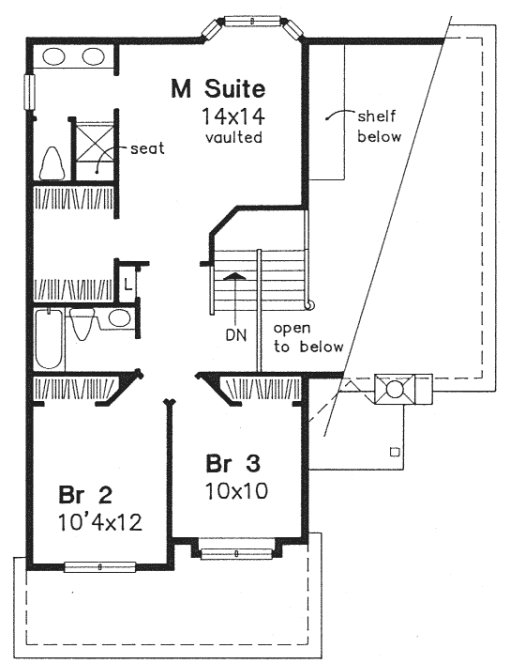 Second Floor Plan for House Plan #294039