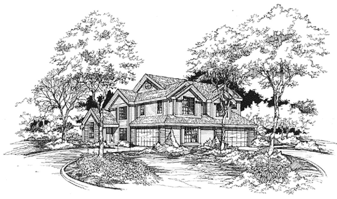 Full Rendering for House Plan #295039
