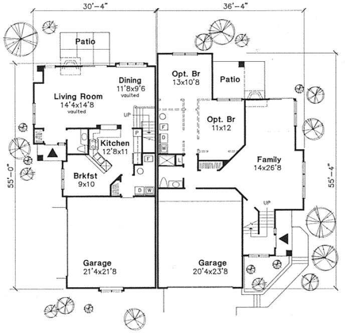 Main Floor Plan for House Plan #296039