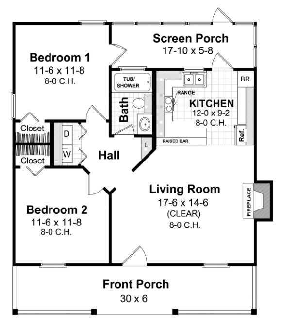 Main Floor Plan for House Plan #210080