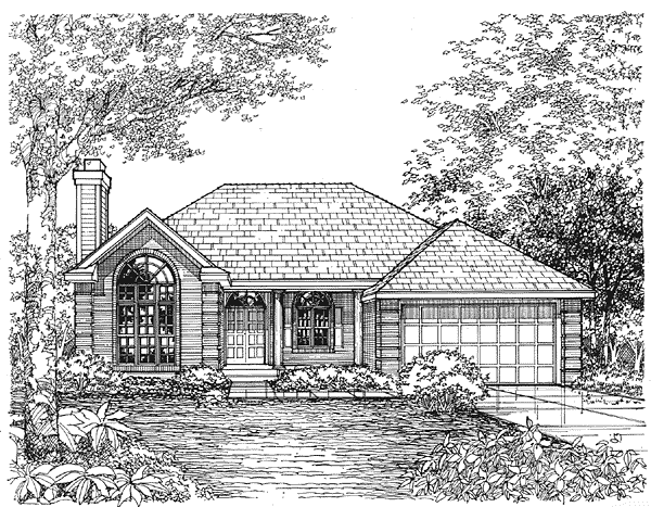 Full Rendering for House Plan #299039