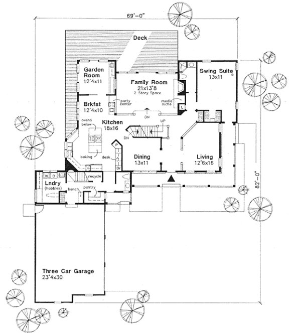 Main Floor Plan for House Plan #290139