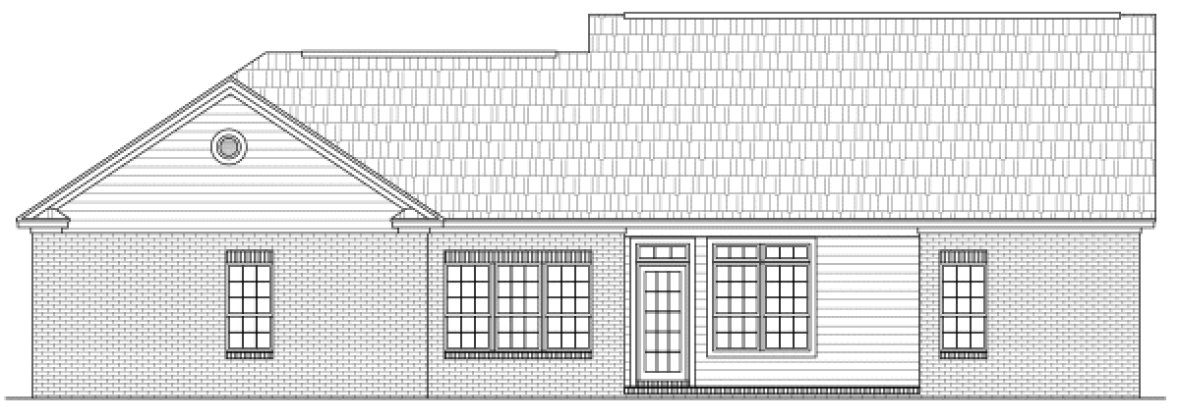 Rear Elevation for House Plan #212051