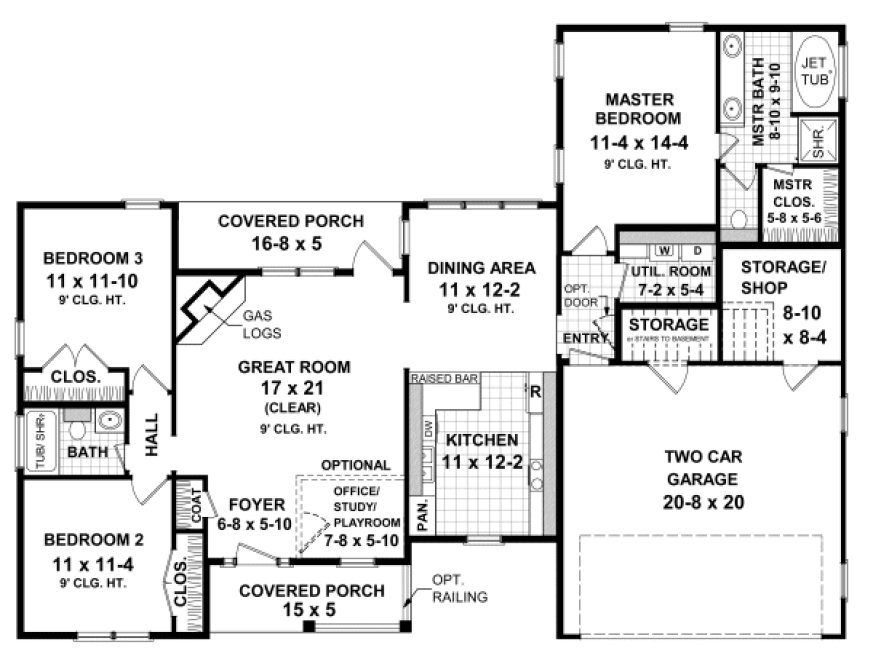 Main Floor Plan for House Plan #212051