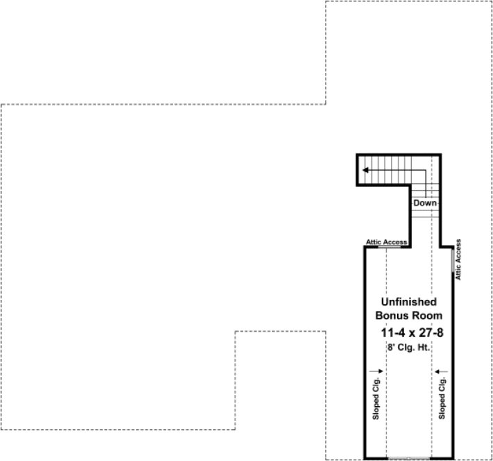Attic Plan for House Plan #212281