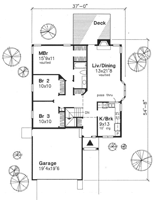 Main Floor Plan for House Plan #295139