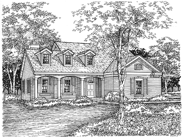 Full Rendering for House Plan #297139
