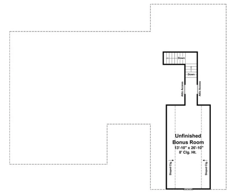 Second Floor Plan for House Plan #218012