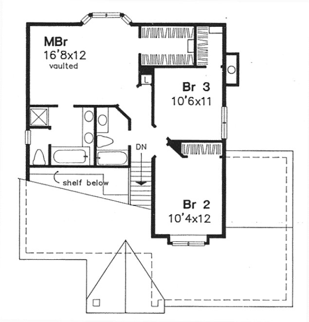 Second Floor Plan for House Plan #298139