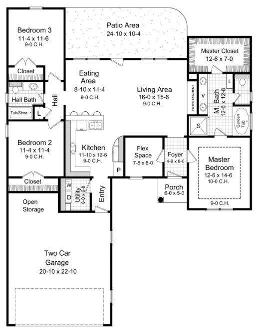 Main Floor Plan for House Plan #213061