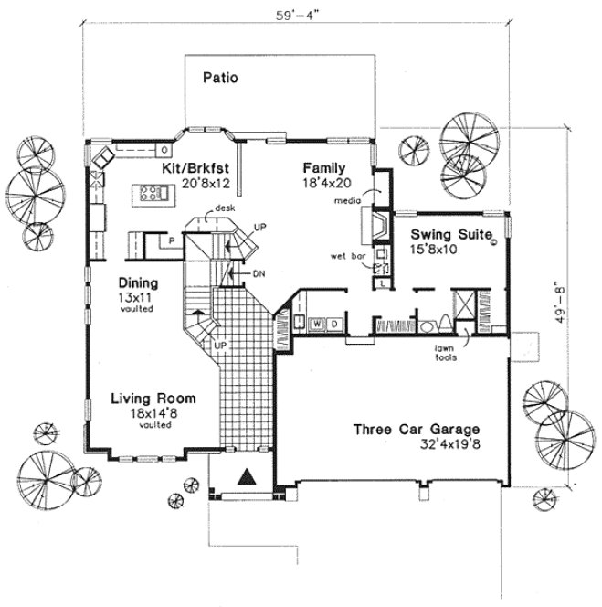 Main Floor Plan for House Plan #290239