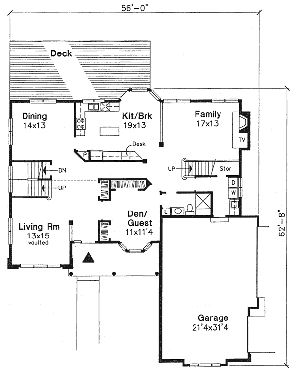 Main Floor Plan for House Plan #293239