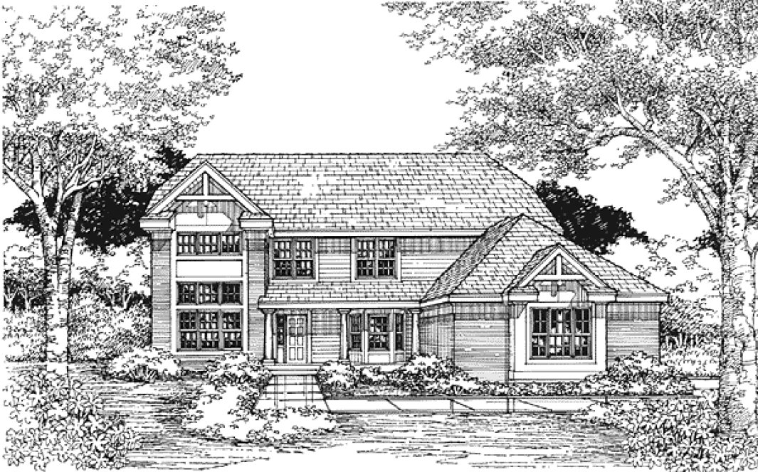 Full Rendering for House Plan #293239