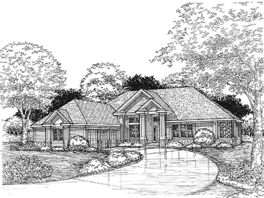 Full Rendering for House Plan #298239