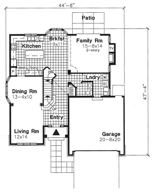 Main Floor Plan for House Plan #299239