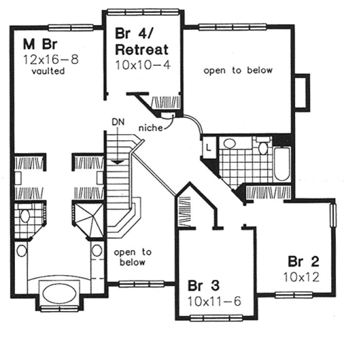Second Floor Plan for House Plan #299239