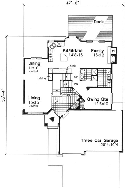 Main Floor Plan for House Plan #290339