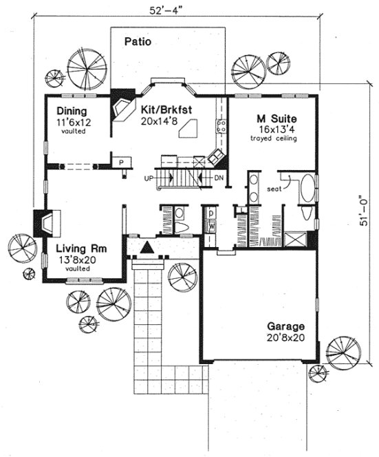 Main Floor Plan for House Plan #291339