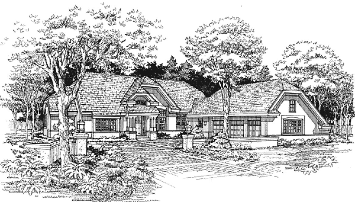 Full Rendering for House Plan #292339