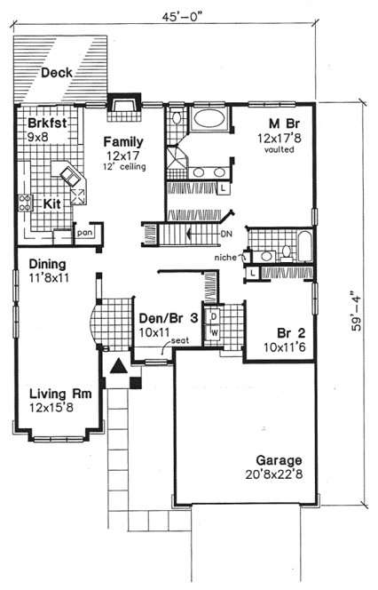 Main Floor Plan for House Plan #294339