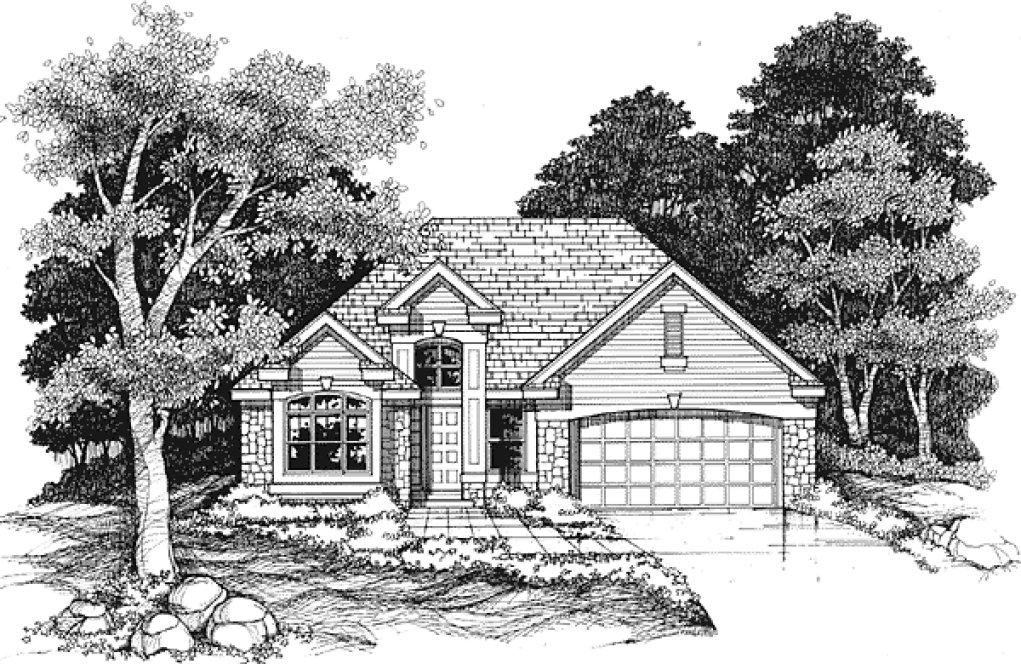 Full Rendering for House Plan #294339