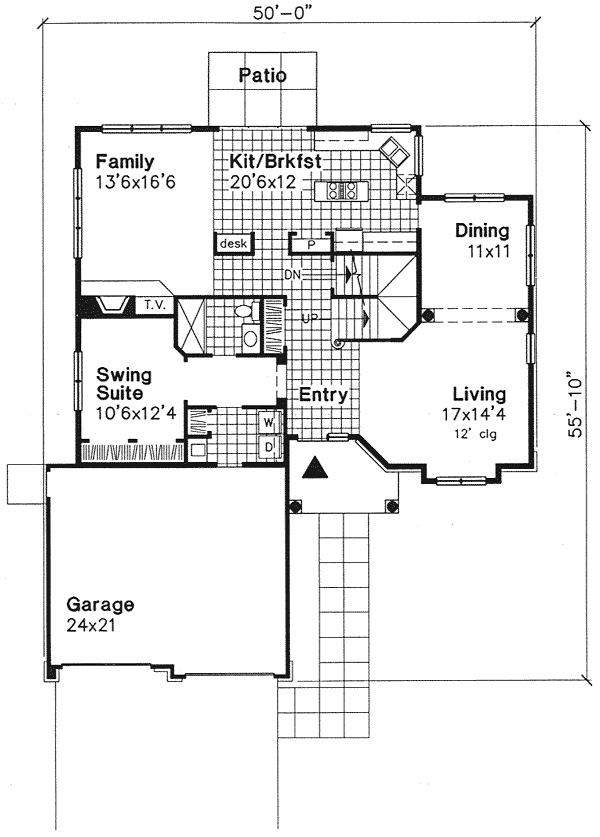 Main Floor Plan for House Plan #298339