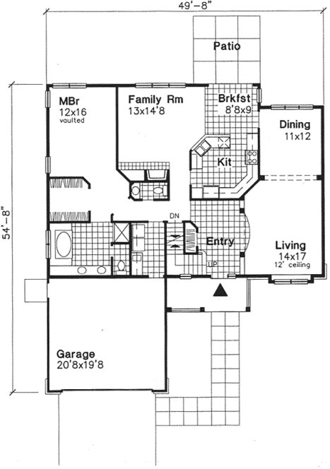 Main Floor Plan for House Plan #299339