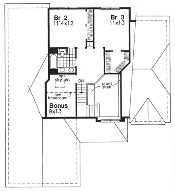 Second Floor Plan for House Plan #299339