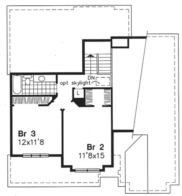 Second Floor Plan for House Plan #290439