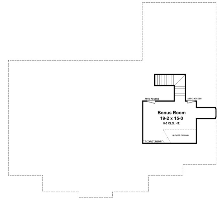 Second Floor Plan for House Plan #212572