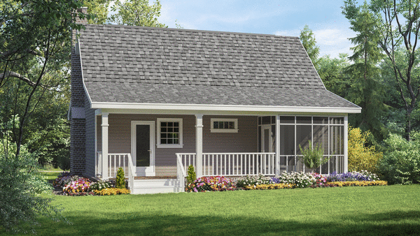 Rear Elevation for House Plan #210060