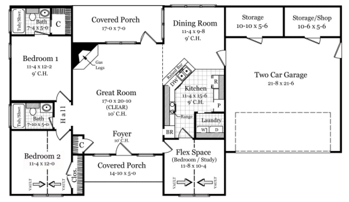 Main Floor Plan for House Plan #210521