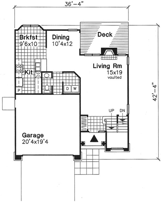 Main Floor Plan for House Plan #291049