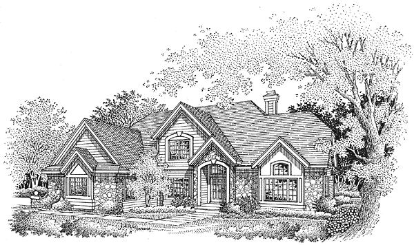 Full Rendering for House Plan #294049