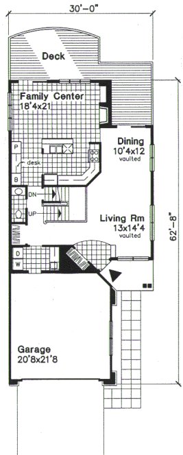 Main Floor Plan for House Plan #297049