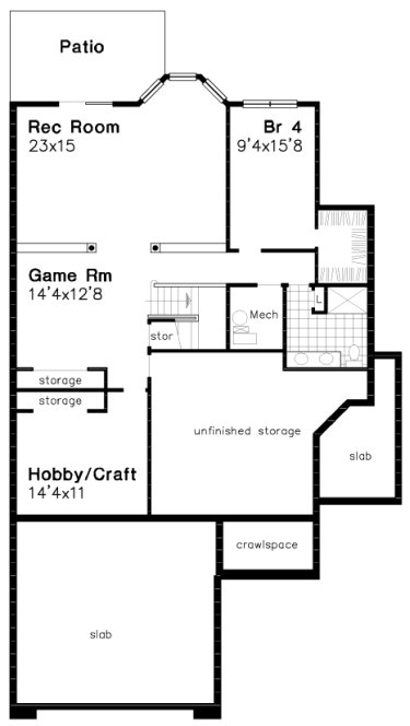 Basement Plan for House Plan #298049