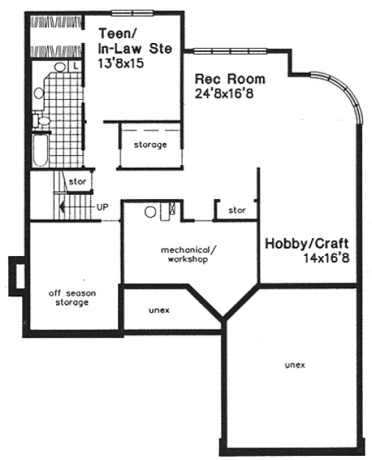 Basement Plan for House Plan #299049