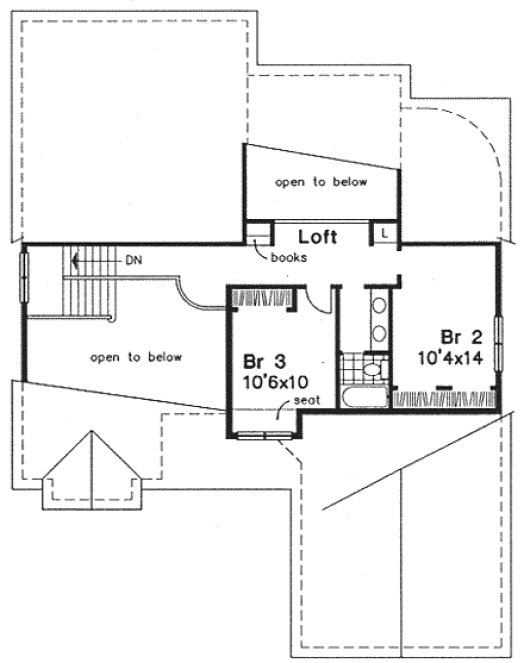 Second Floor Plan for House Plan #299049