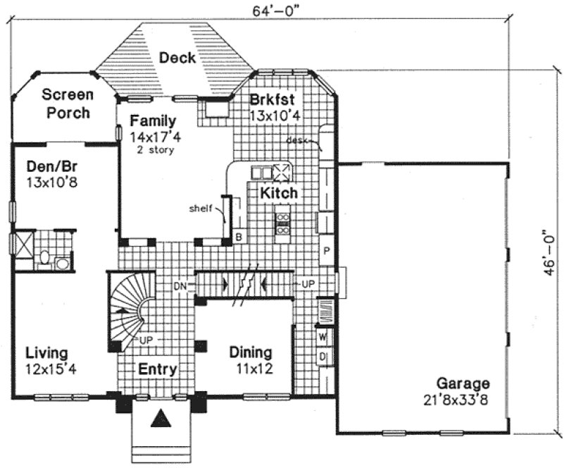 Main Floor Plan for House Plan #290149
