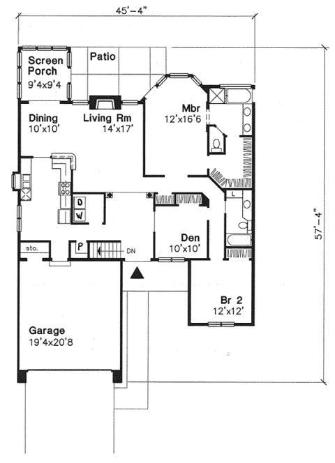 Main Floor Plan for House Plan #292149