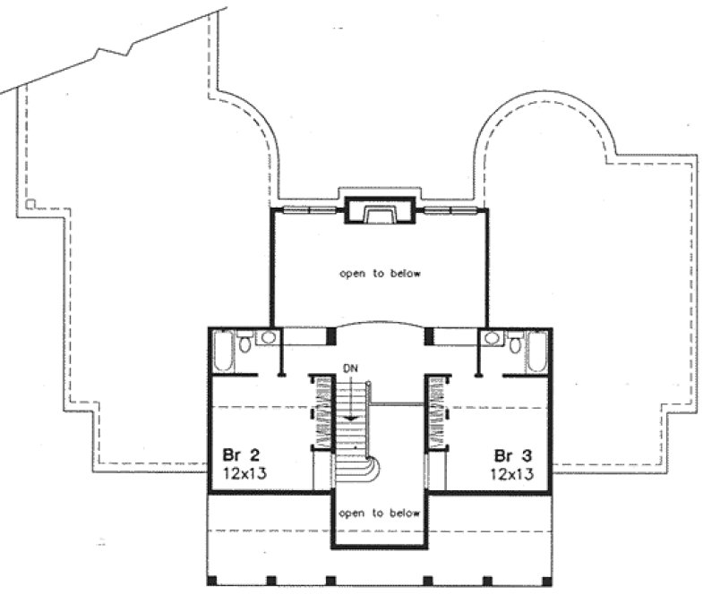 Second Floor Plan for House Plan #291149