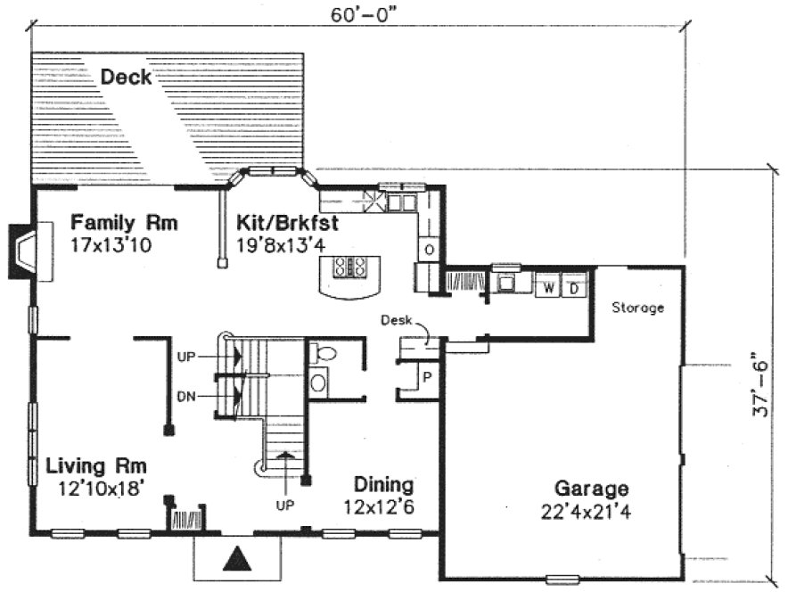Main Floor Plan for House Plan #296149