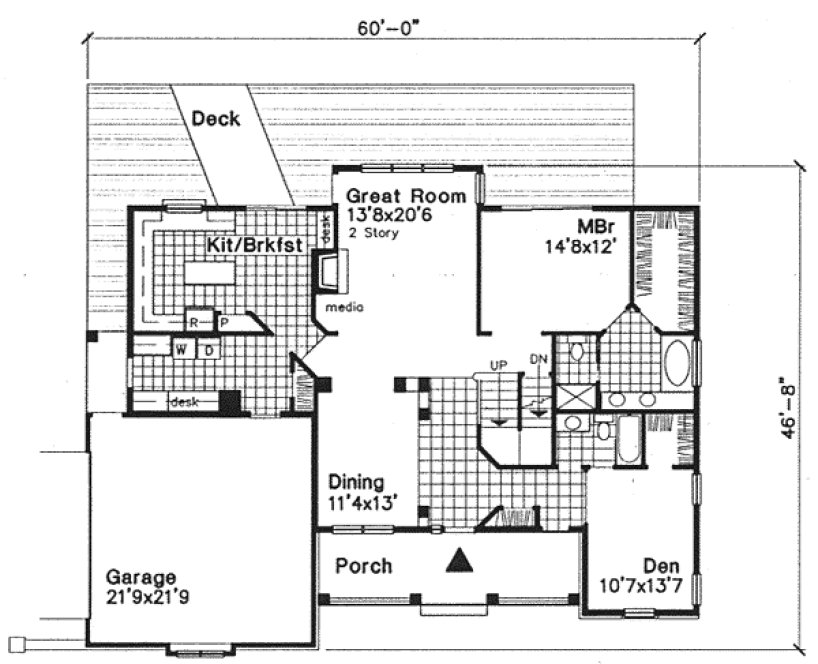 Main Floor Plan for House Plan #297149