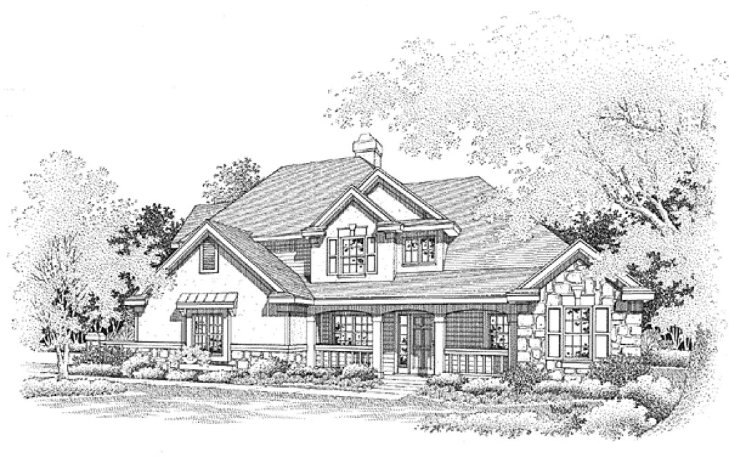 Full Rendering for House Plan #297149