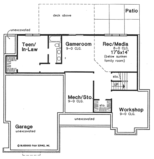 Basement Plan for House Plan #298149