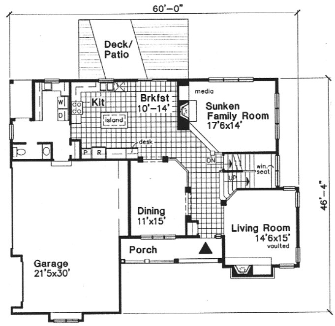 Main Floor Plan for House Plan #298149