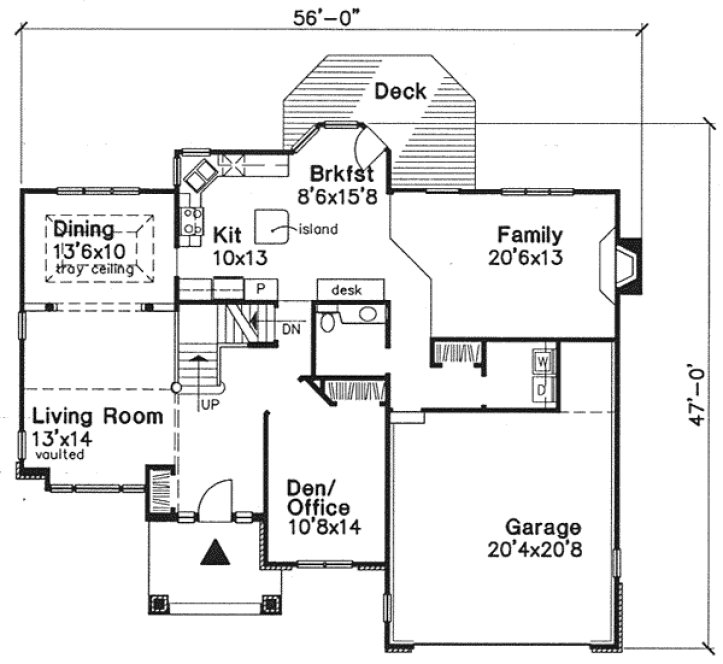 Main Floor Plan for House Plan #291249