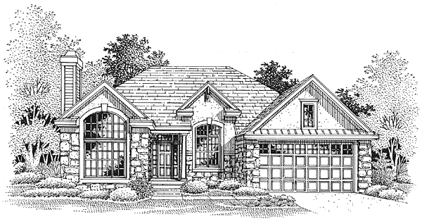 Full Rendering for House Plan #294249